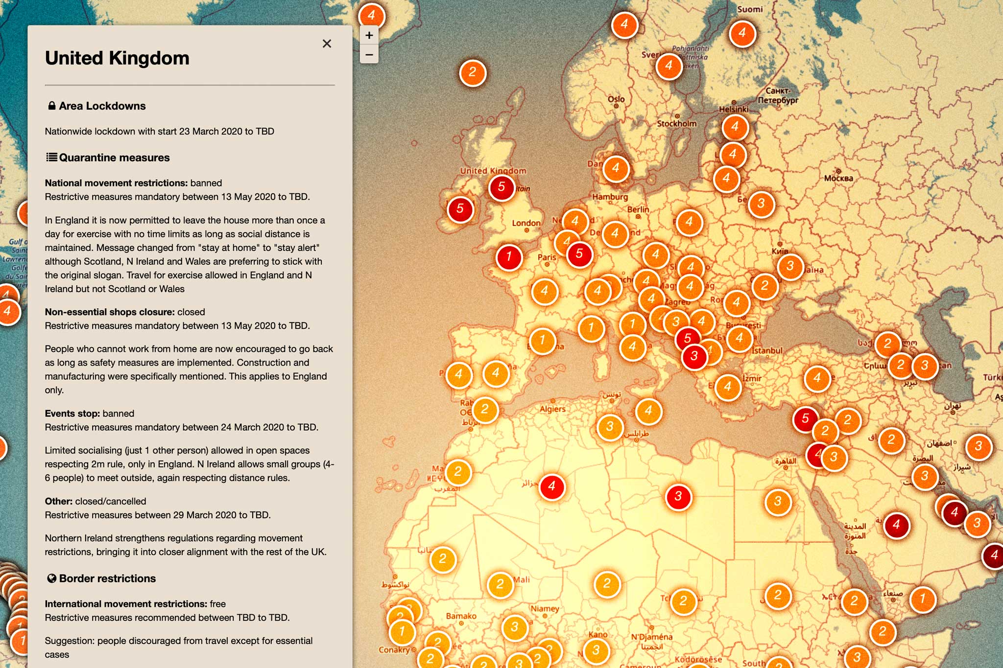 Safeture World Map.